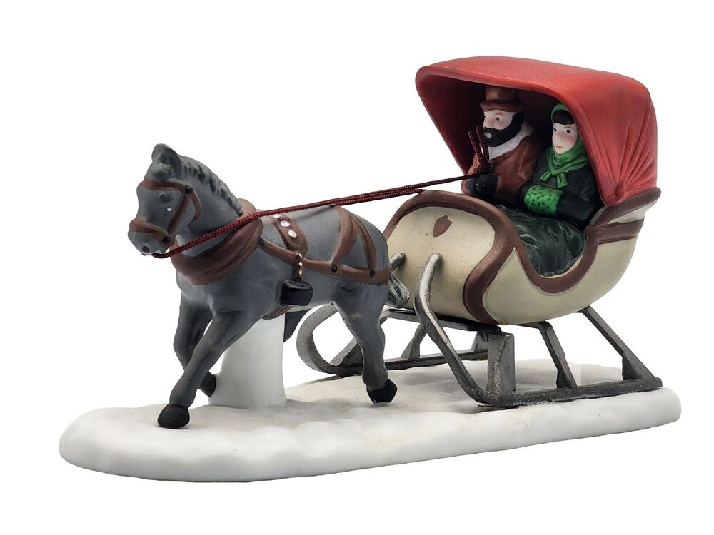 Dept 56 One Horse Open Sleigh Heritage Village Collection 5982-0 VTG 1990 BOXED